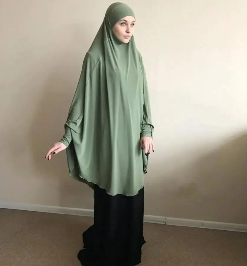 イスラム教徒ロングキマール正式な祈りの衣服ヒジャブ女性トップラマダンニカブブルカトルコナマズブルカムスルマンイードジルバブジェラバ