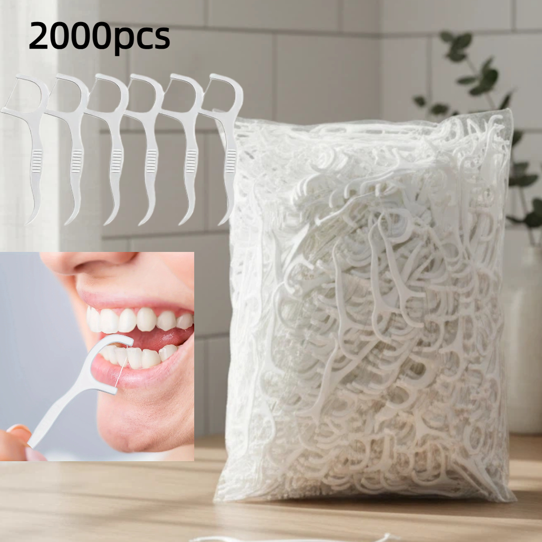 ディープクリーニング用500/1000/2000個デンタルフロスピック - 毎日の口腔ケア用の衛生的な使い捨てフロス