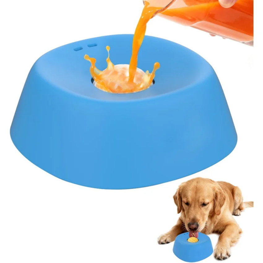 窒息防止スローフィーダー犬ボウルノンスリップ 3/4 カップ - 液体おやつボーンブロスヨーグルト用なめるおもちゃ