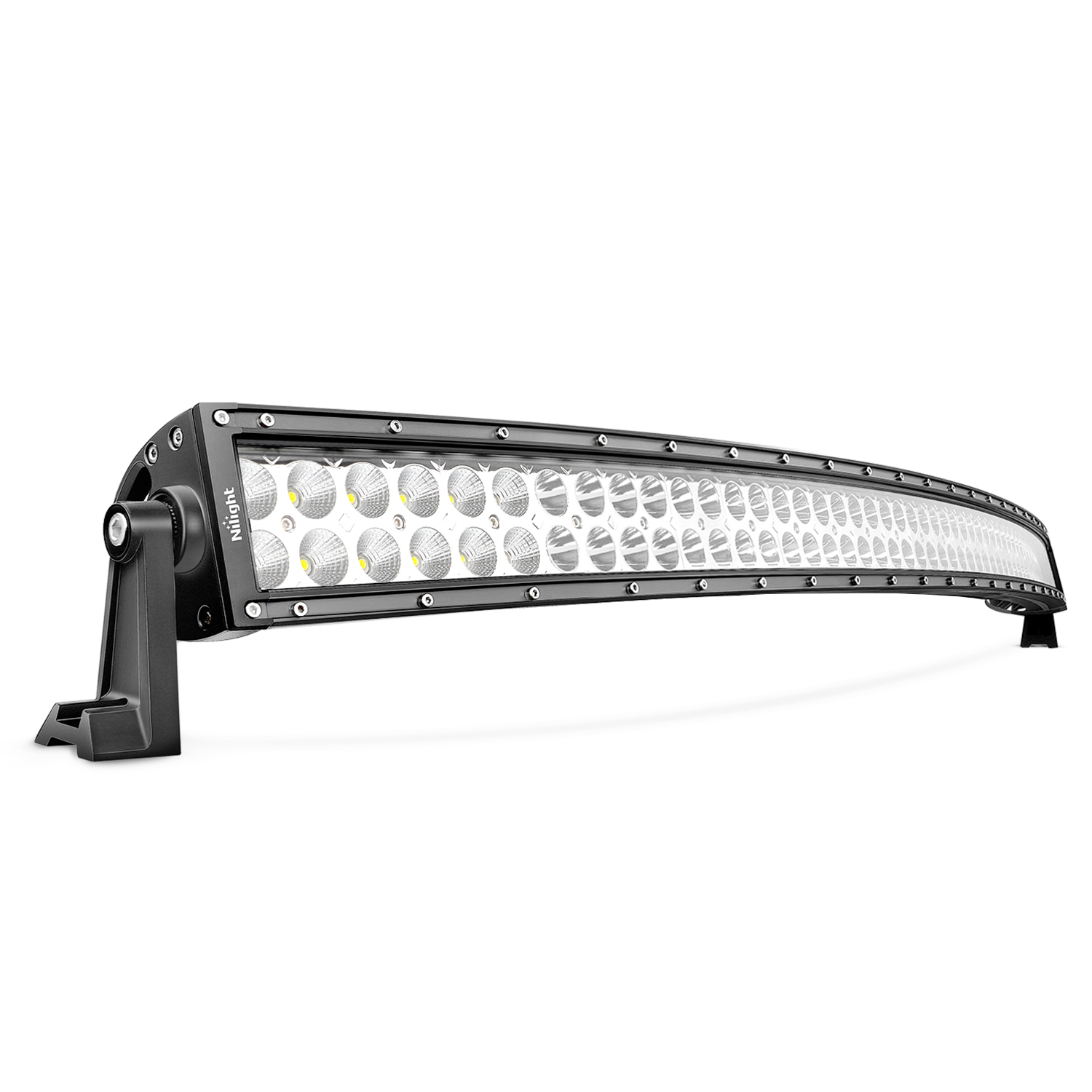 LED ライトバー Nilight 42 インチ 240 ワット湾曲 LED ワークライトスポットフラッドコンボ LED ライト LED バードライビングフォグランプジープオフロードライト