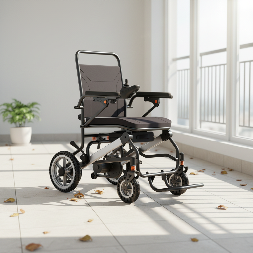 JoyMax JYW5903 工場卸売 24 V 12Ah リチウム電池折りたたみ自動旅行屋外スチール電動車椅子 250 ワットデュアル