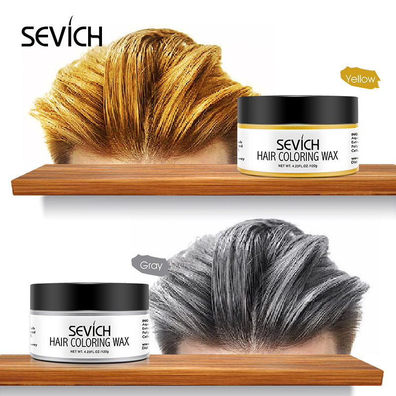 Sevich ヘアカラーワックス染毛剤パーマネントヘアカラークリームユニセックスストロングホールドおばあちゃんグレー使い捨てパステルダイナミックヘアスタイル