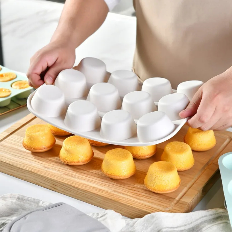 12 穴シリコーンベーキングモールドベーキング 3D 耐熱皿チョコレートラウンド球型カップケーキパンケーキ DIY マフィンキッチンツール