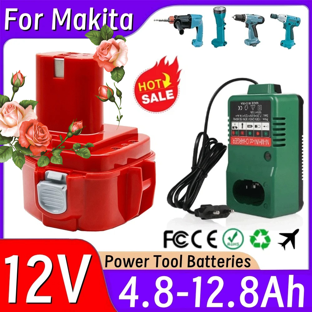 12V マキタ PA12 ニッケル水素 4.8-12.8mAh バッテリーマキタ 1200 1220 1201 1222 1233SA/B1235 192681-5 電動工具電池