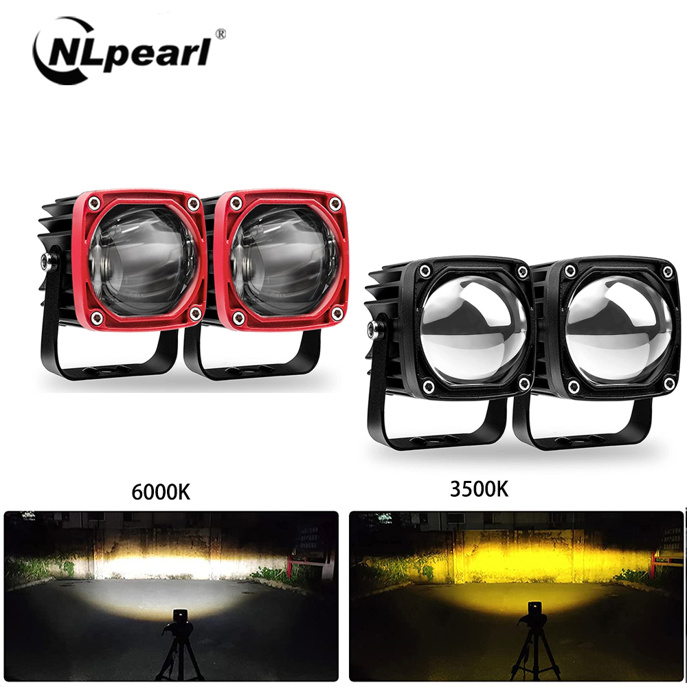 NLpearl 3 インチ LED ワークライト 6000K ホワイト 3500K アンバードライビングライトフォグランプスポットライト車トラックオフロードオートバイ 12V 24V