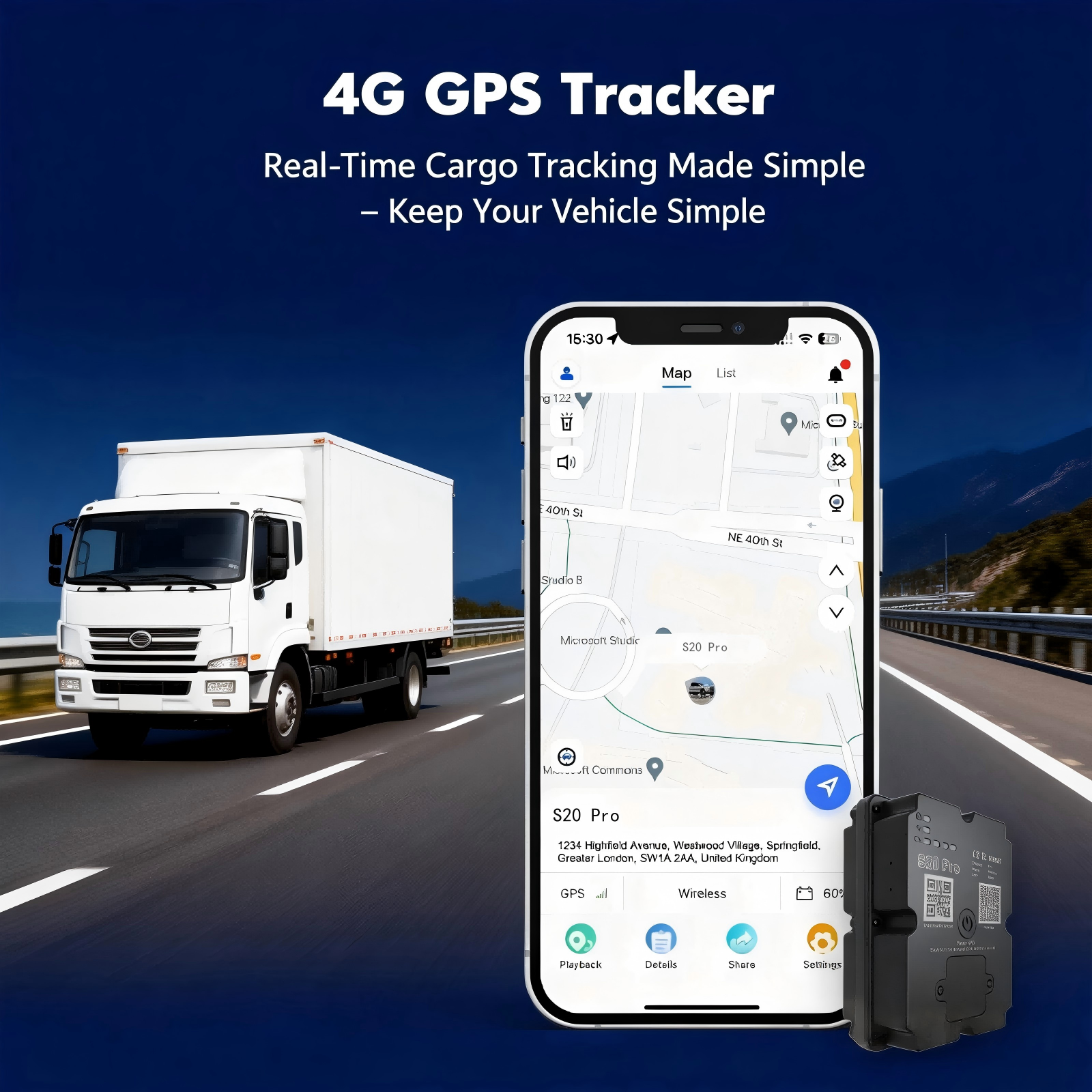 貨物用4G GPSトラッカー