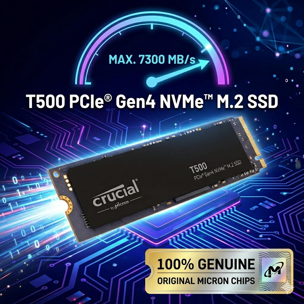 Crucial T500 1TB Gen4 NVMe M.2 SSD 7300MB/s ゲーム用内蔵ソリッドステートドライブ PS5 ラップトップ PC CT1000T500SSD8 OEM オリジナル