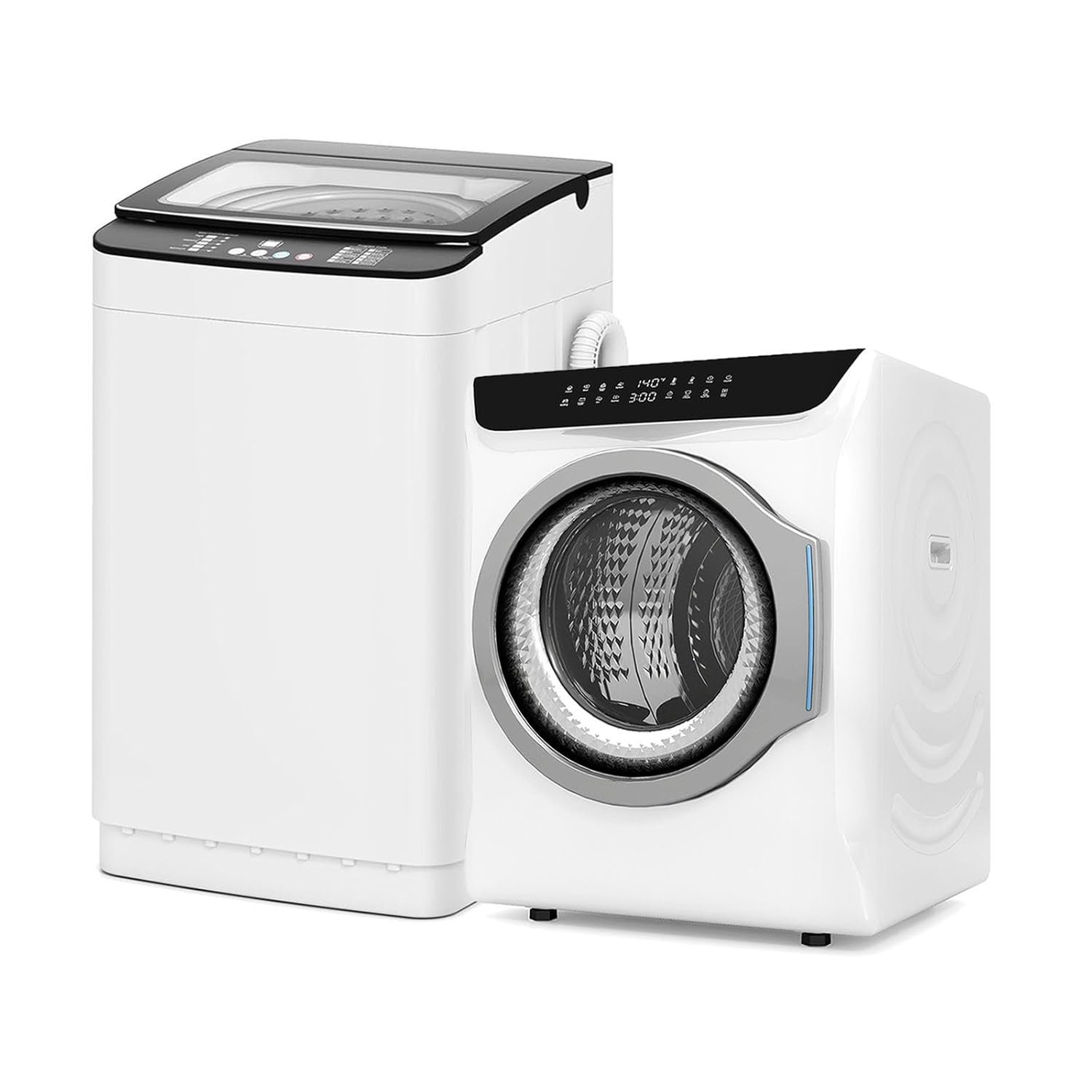 ポータブル洗濯機と乾燥機のコンボセット、2.8 CU。 FT。ブーツ乾燥機付きポータブル衣類乾燥機、28ポンド、全自動、カスタマイズ