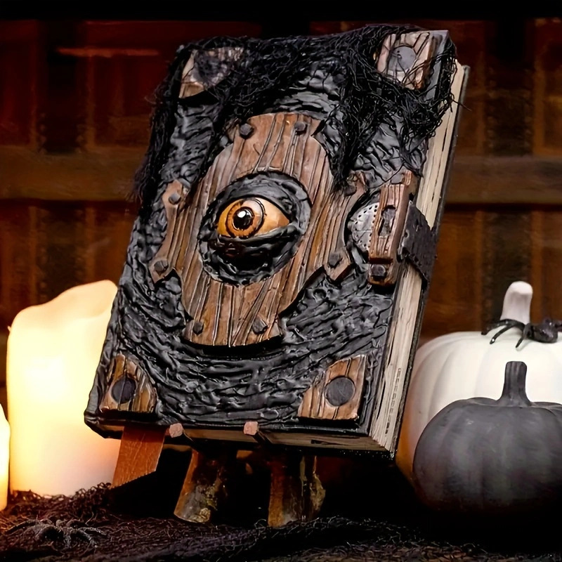 不気味な悪魔の目ハロウィン装飾ホラーブック呪いゴシック家の装飾不気味なパーティー小道具クラフトアクセサリーコレクション