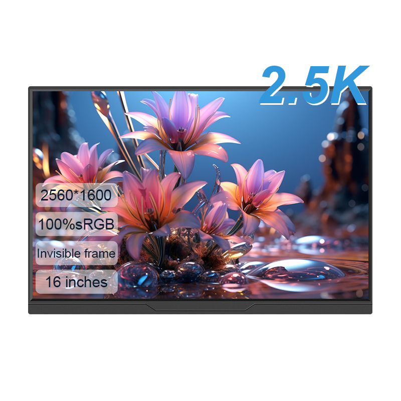 LANLIPU16 インチポータブルモニター IPS FHD 2.5K 100%sRGB 拡張ディスプレイ HDMI ゲーム画面 PC ラップトップ電話 Xbox PS4/5 スイッチ