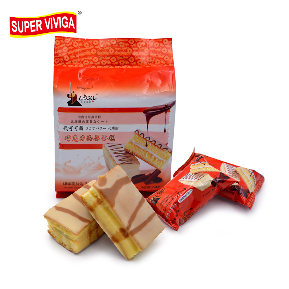 乳酸菌抹茶とミルク風味のチョコレートコーティングケーキ