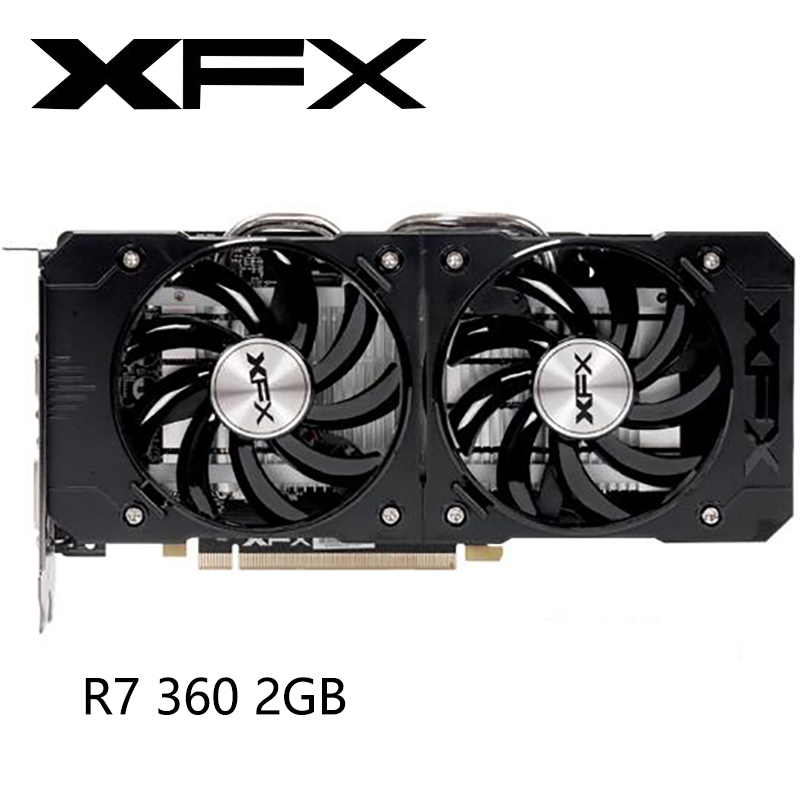 中古オリジナル XFX R7360 2GB グラフィックカード GPU AMD Radeon R7360 2GB ビデオカード PC コンピューター ゲーム マップ HDMI PCI-E X16 ビデオカード