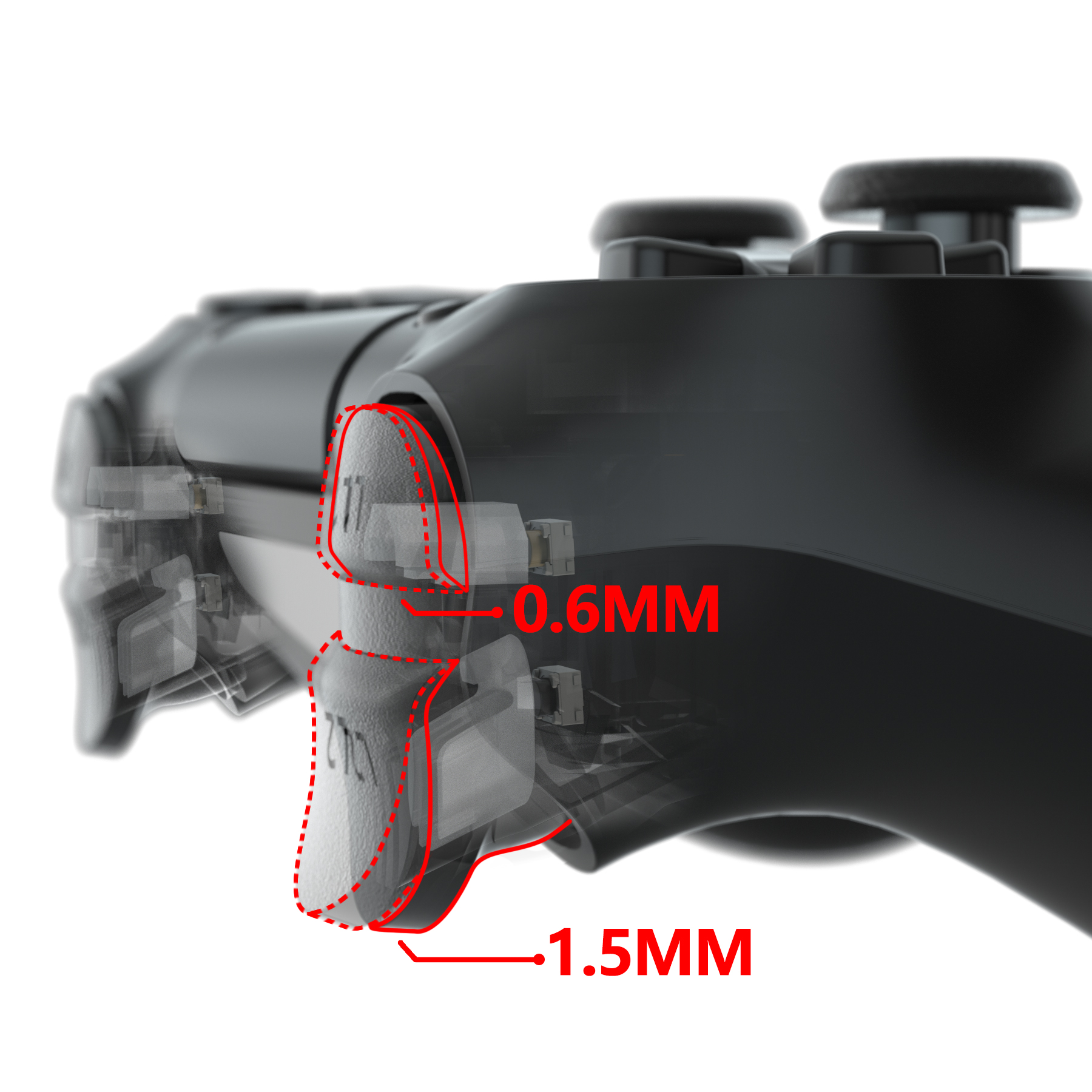 eXtremeRate クリッキー カスタム フラッシュショット ヘア トリガー ストップ キット フレックス ケーブル PS4 スリム プロ コントローラー JDM-040/050/055 用