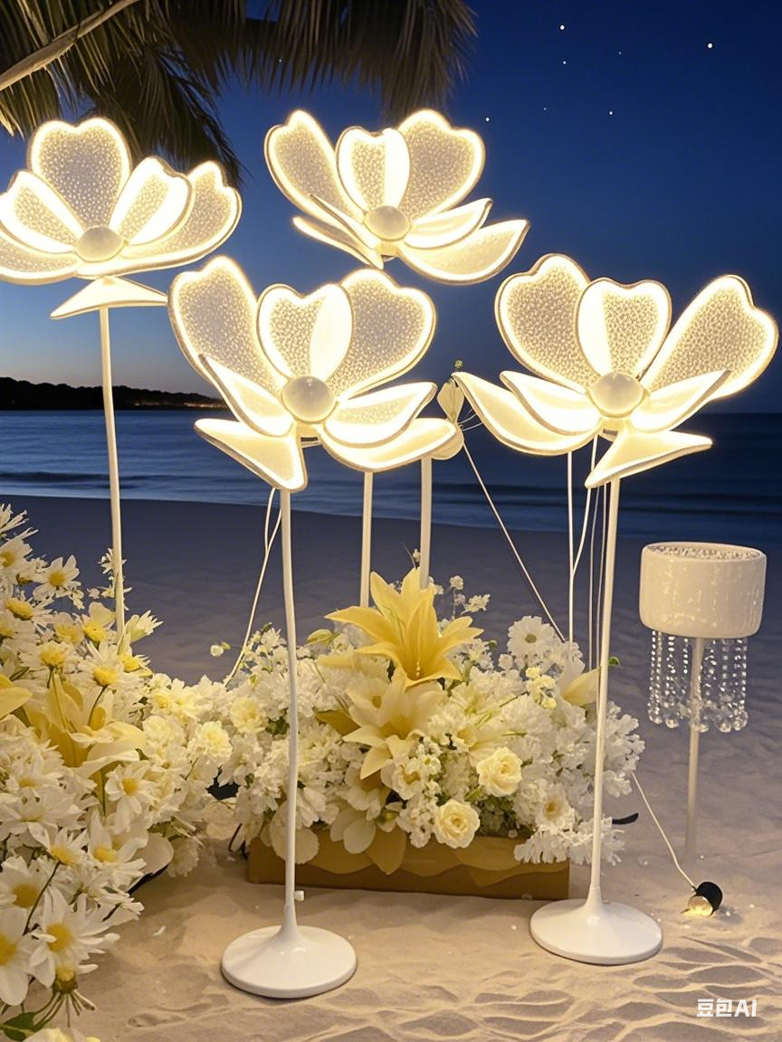 LED装飾発光牡丹の花、結婚式のロードガイド、白い絹の装飾、結婚式のパーティーの誕生日の家の装飾用