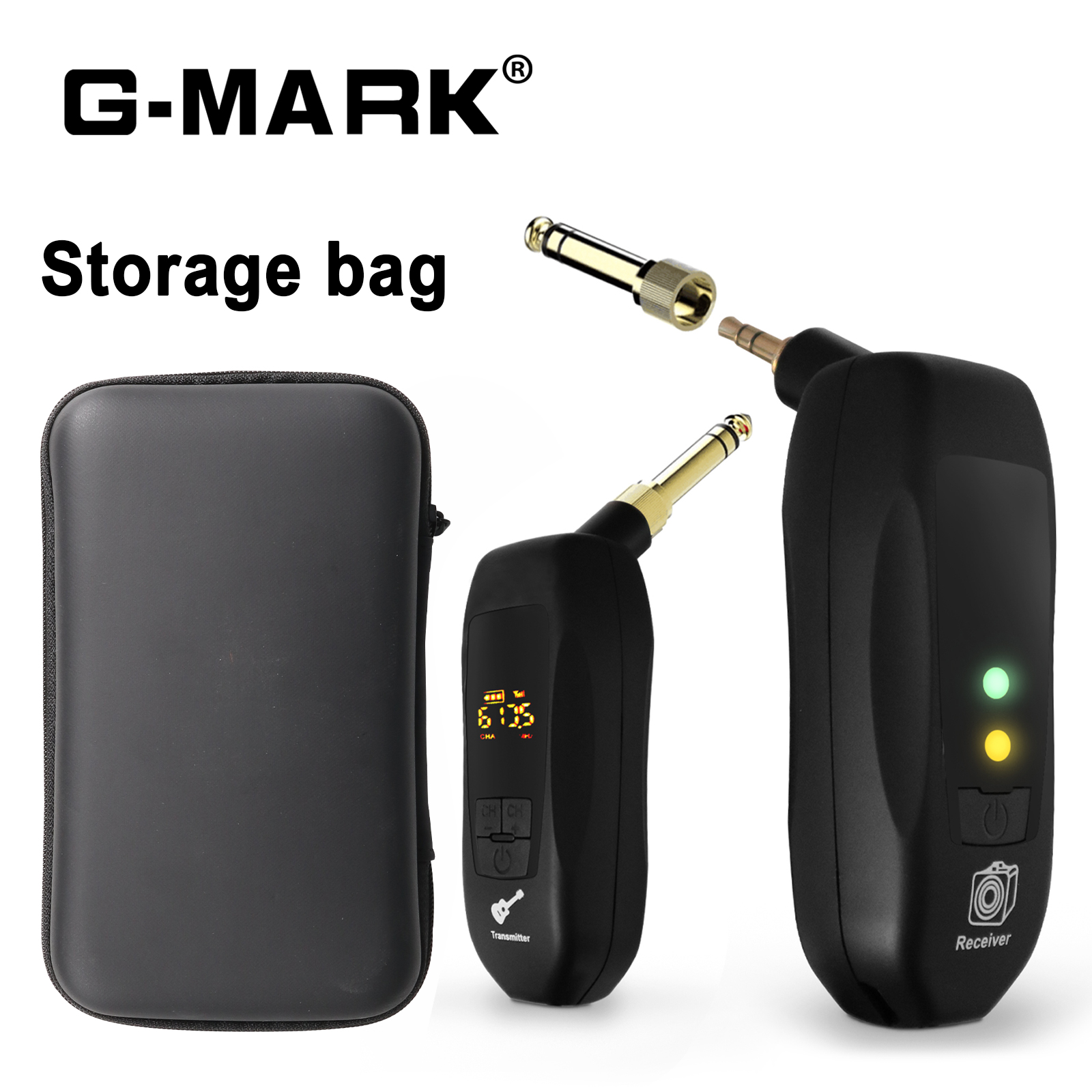 ワイヤレスギターシステム G-MARK GD10 オーディオデジタルトランスミッターレシーバー充電式バンド DJ ステージ楽器録音