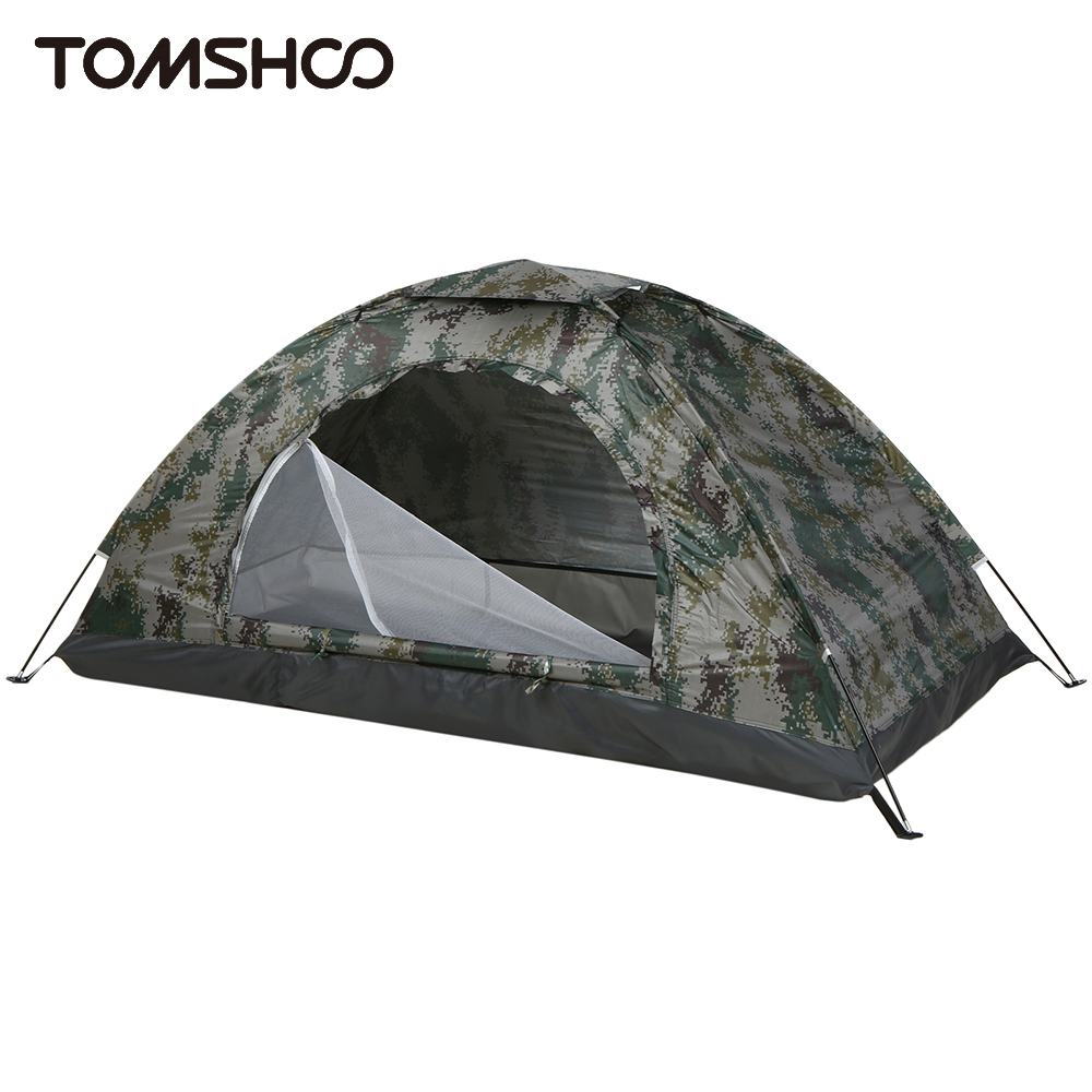 Tomshoo 1/2 人超軽量キャンプテント単層ポータブルハイキングテント抗 UV コーティング UPF 30 屋外ビーチ釣り