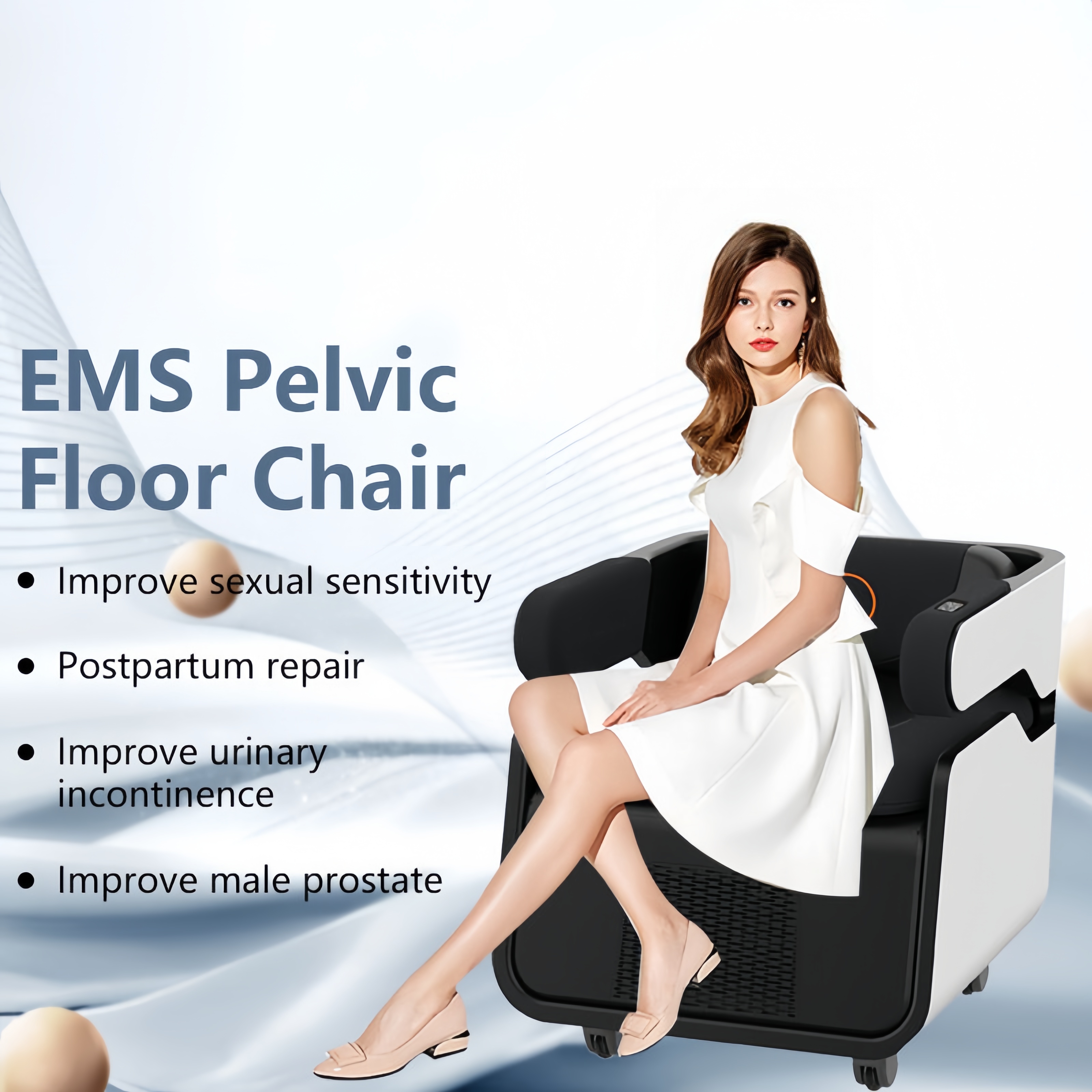 Postpartum Muscle Training Stimulator Ems Chair Electromagnetic Rehabilitation Machine Skin Rejuvenation for Pelvic Floor