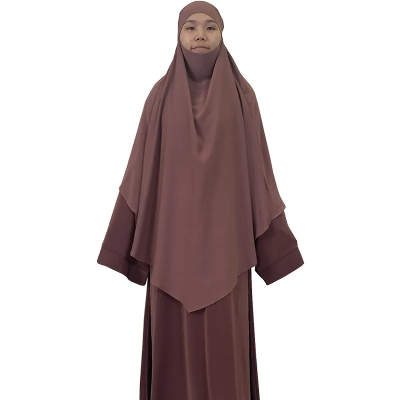 Khimar イスラム教徒オーバーヘッドイードラマダン祈り衣服女性ロングスカーフヒジャーブイスラム服 Niqab Nikab ブルカアラブローブアバヤドレス