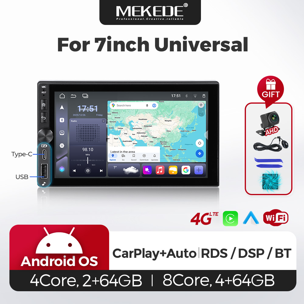 ユニバーサル 2DIN 7 インチ車マルチメディアビデオプレーヤー CarPlay Android 自動タッチスクリーン FM Autoradio USB ノブラジオステレオヘッドユニット