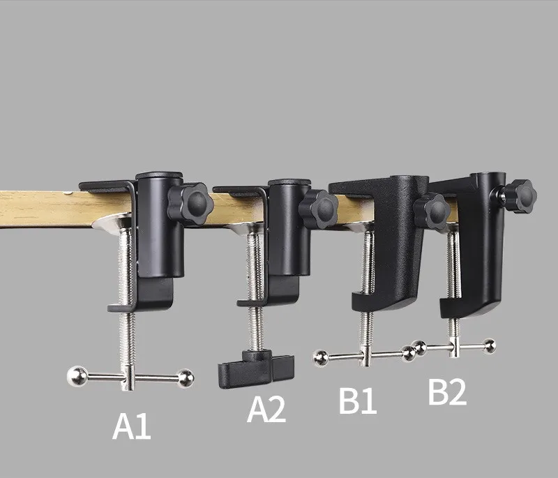 頑丈な金属製テーブル取り付けクランプ 12MM 穴付きマイクカンチレバーテーブルランプスタンドホルダーオーディオアクセサリー