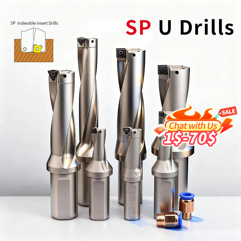 SP U ドリル SPMG インサートドリルビット 11 ミリメートル-49 ミリメートル 2D 3D 4D 5D 刃先交換式暴力掘削ツール CNC 旋盤機械