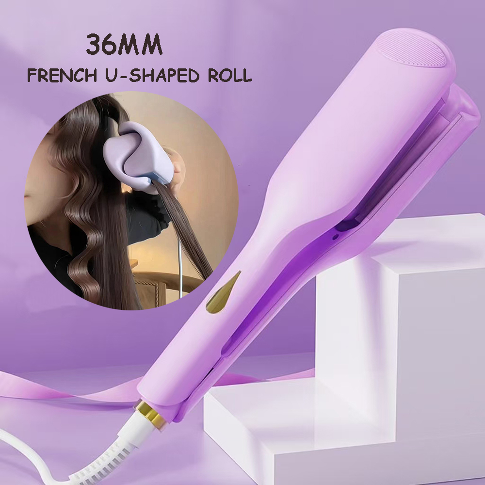 36 ミリメートルディープウェーブヘアクリンパマイナスイオン - 調節可能な温度電気ヘアアイロン長期的な波状ヘアスタイリングツール