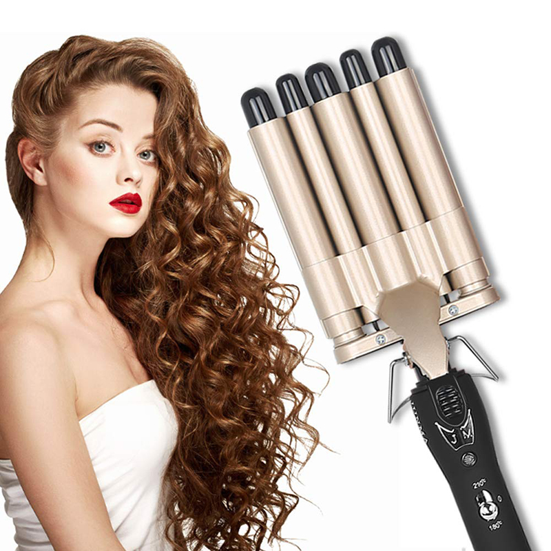 3 in 1 ディープとスモールのリバーシブル 大と小のウェーブ スタイル トリプル バレル ディープ ヘア ウェイバー ヘアアイロンとカーラー