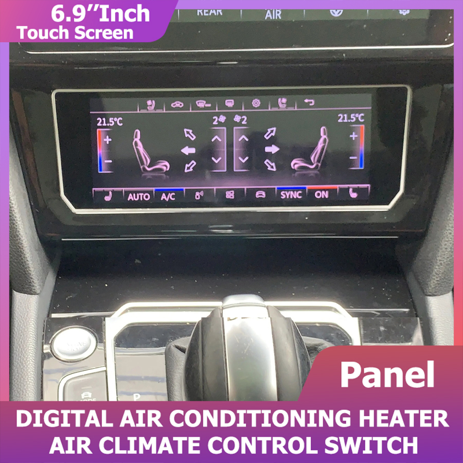タッチスクリーン空調デジタル A/C ヒーターパネル 6.9 インチ VW ゴルフ 6 7 ティグアンパサート B7 B8 CC ジェッタ気候制御