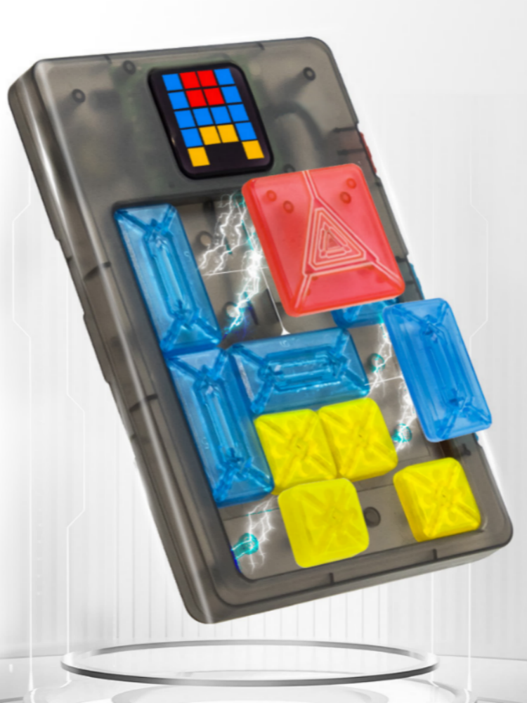 AI Huarong Dao 磁気吸引ビルディングブロック スライディングパズル、500 レベル、論理的思考トレーニングおもちゃ