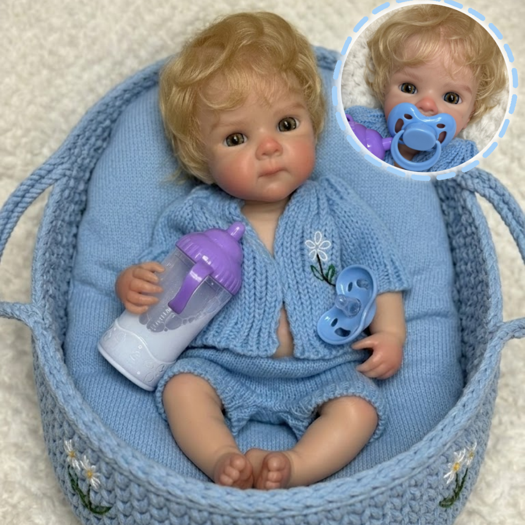 OtardDolls--口を開けて 33 センチメートルソリッドベベリボーンデシリコーン人形根付き髪が洗えるボディ新生児シリコーン人形