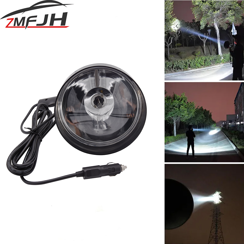 7 インチ 35 ワットキセノンランプハンドヘルドキャンプ狩猟釣りスポットライトスポットライトオフロード車のライトバー Led 作業灯 12V 24V