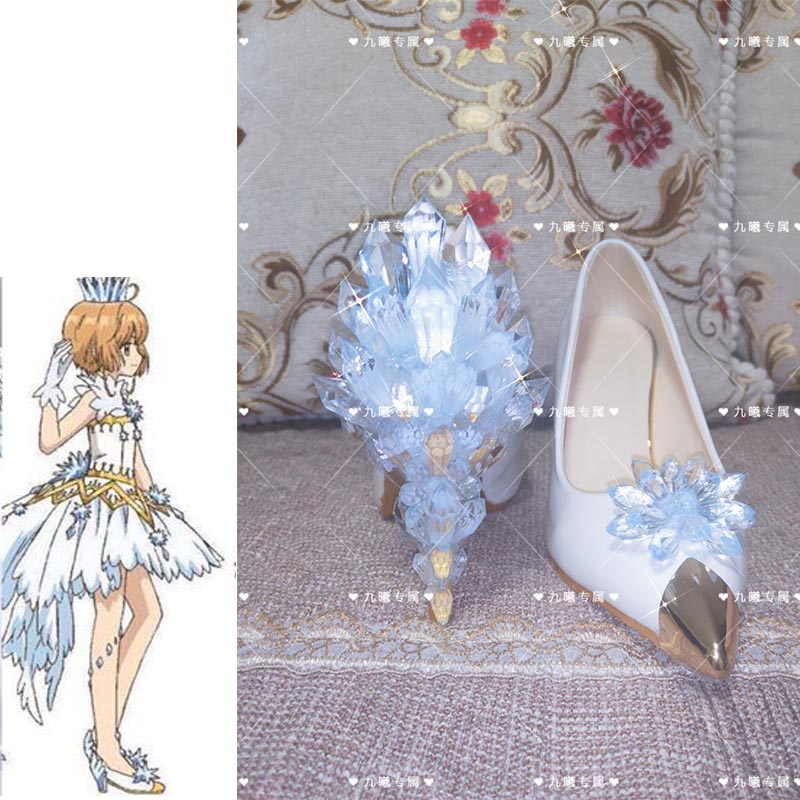 カードキャプターさくらコスプレさくらクリアカードコスプレ靴アニメコスプレ靴ハロウィンコスプレ衣装 34-40 靴小道具