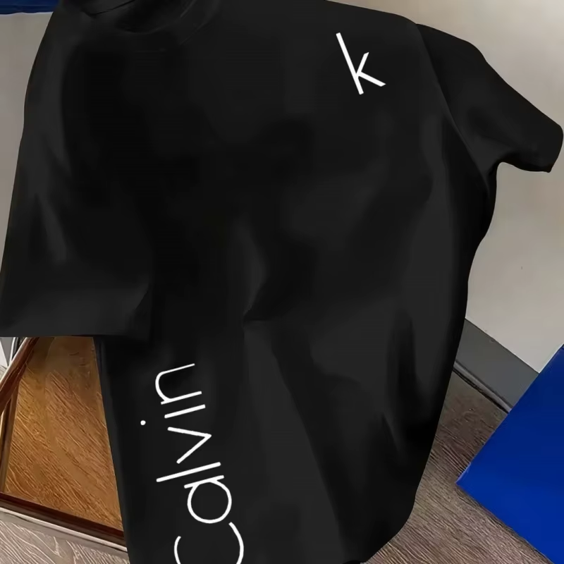 Unisex Cotton Unisex Shirt Letter Graphics Luxury Clothing Brand Spring Summer Men's Women's O-neck