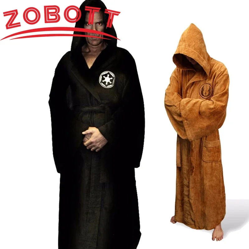 映画ジェダイ騎士コスプレ衣装パジャマ冬の恋人バスローブ着ぐるみフランネル大人ユニセックス服メンズバスローブホームウェア