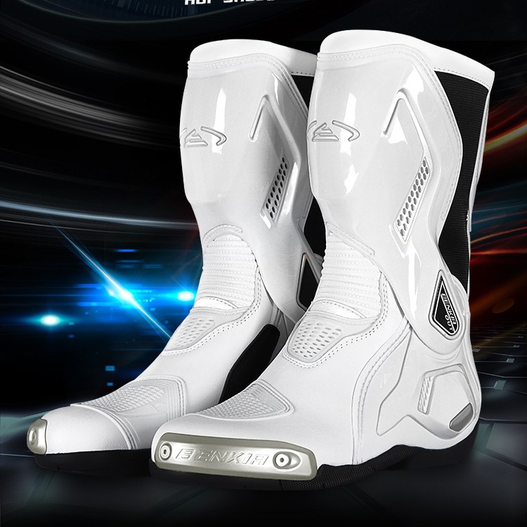 BENKIA Motorcycle Botas CE Certified Professional Track Riding Boots Racing Summer Zapato AntiCollision Off-Road for Rally208