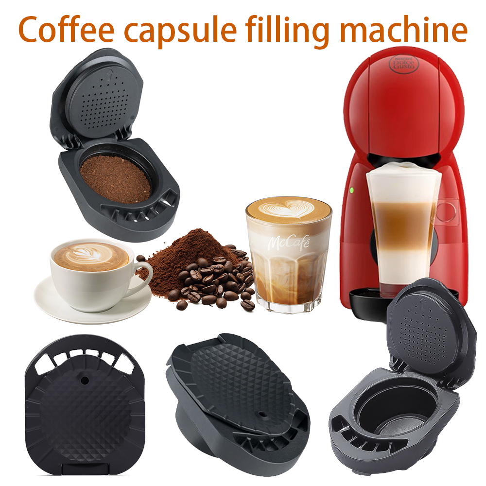 ドルチェグストコーヒーカプセル変換用詰め替え再利用可能なカプセルアダプター Genio S Piccolo XS Machine Coffee Accessoと互換性あり