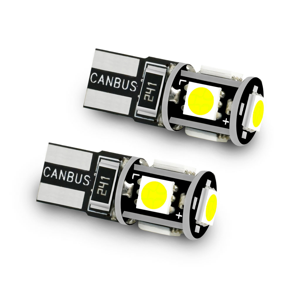 2 個 T10 5050SMD 5 チップセット Canbus 超高輝度ホワイト/ブルー/クリスタルブルー LED 車のターンシグナルドーム読書ライセンスプレートライト