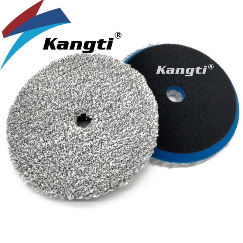 Kangti 5 インチマイクロファイバー研磨パッド車のボディポリッシュマイクロファイバー研磨ホイールカーポリッシャーバフワックスがけ