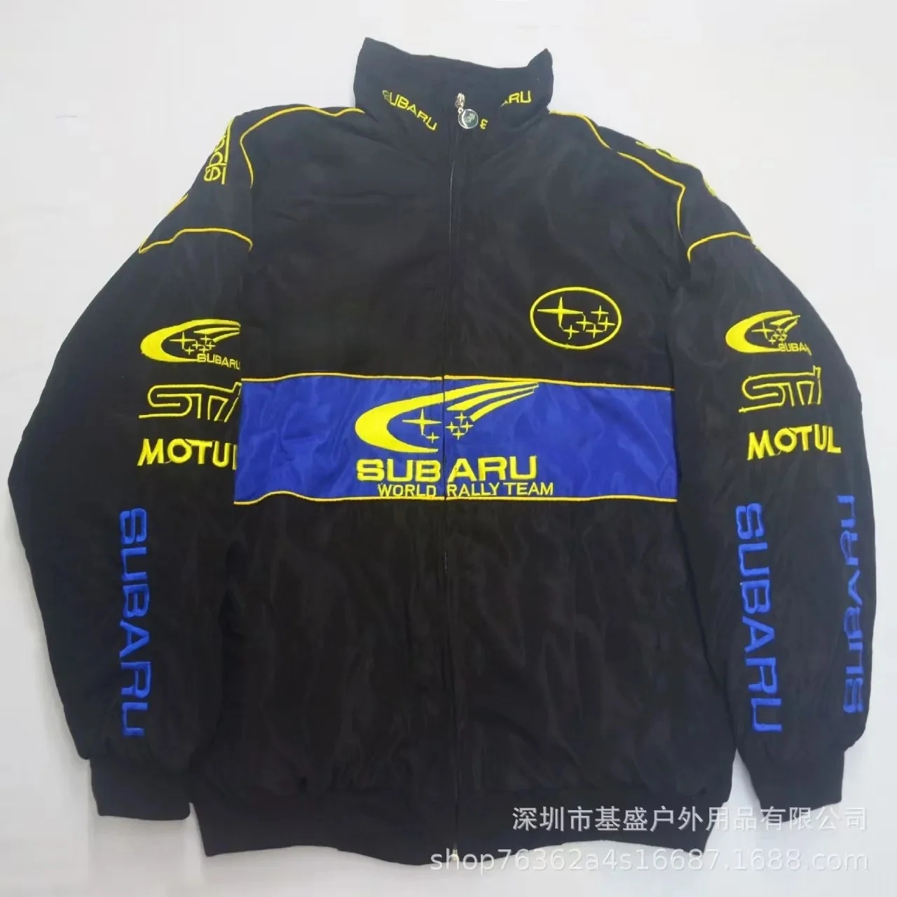 秋と冬のスバル F1 スポーツ刺繍レーシング スーツ長袖屋外サイクリング ジャケット綿ジャケット