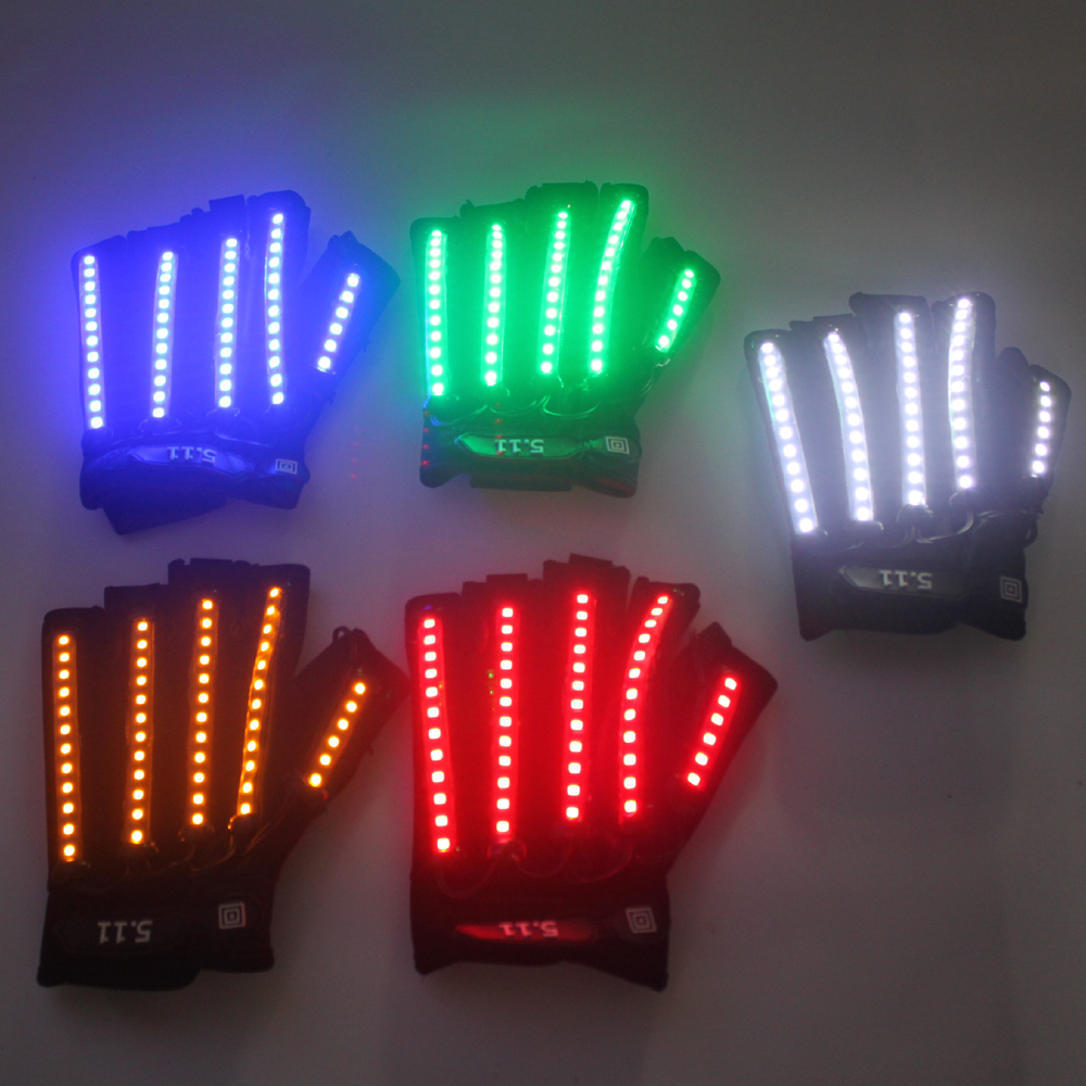 LED 手袋レーザーショー衣服ステージ小道具ナイトクラブ歌手ダンサー高輝度 LED ライト手袋 LED 発光衣装