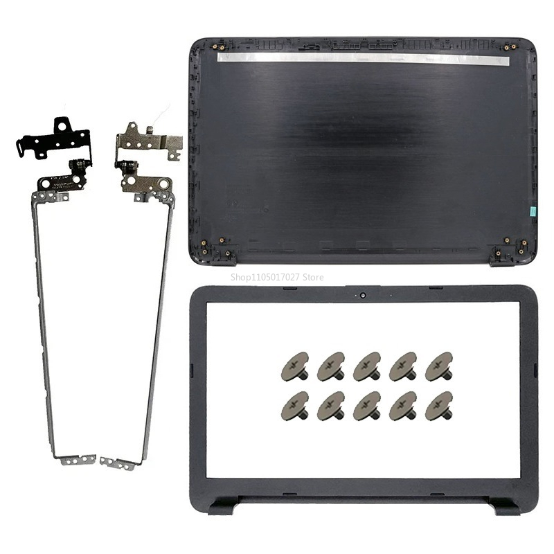 New Laptop Case LCD Back Top Cover/Bezel/Hinges For HP Pavilion 15-BA 15-AY 15-AC 15-AF TPN-C125 TPN-C126 250 G5 255 G5 Black