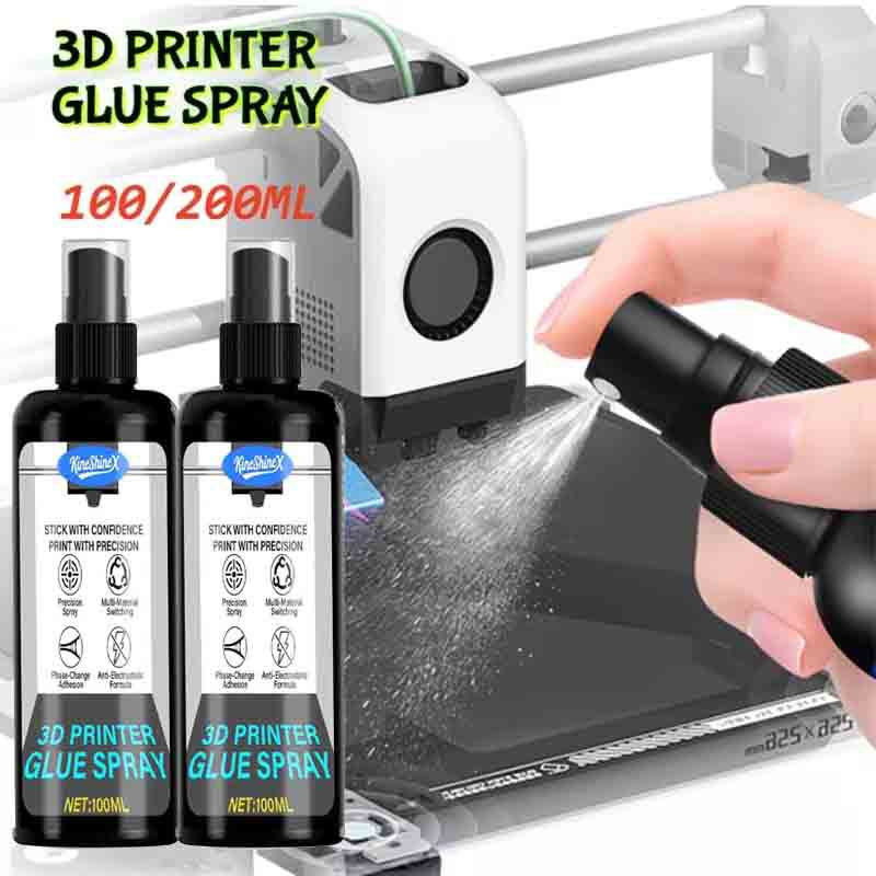 100/200ml 強力な 3D プリンター接着剤スプレー PLA、ABS、PETG、TPU フィラメントに適しています - 反りを軽減し、ベッドの接着力を強化します