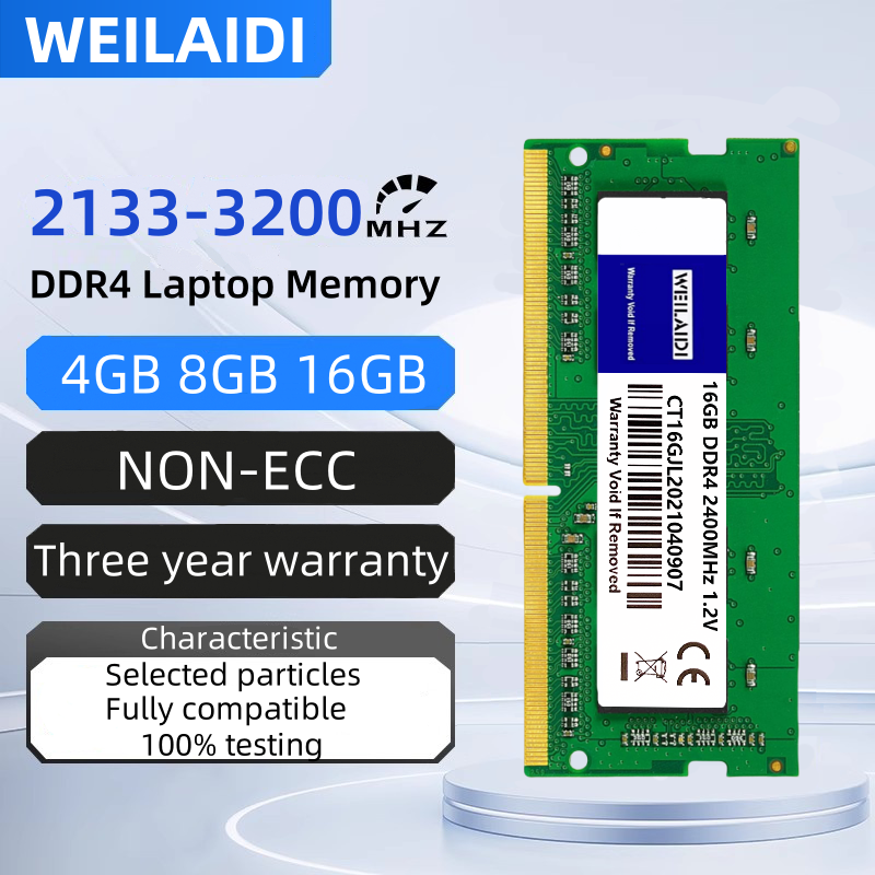 メモリ RAM DDR4 4GB 8GB 16GB 2133 2400 2666 3200MHz PC4-17000 19200 21300 25600 SODIMM 1.2V 260ピン 非ECC ノートパソコン用メモリ
