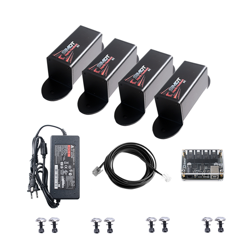 SIMDT 4PCS Sim Racing ハプティックシェイカーキット - 8000RPM 高振動フィードバック、アルミニウムハウジング付き
