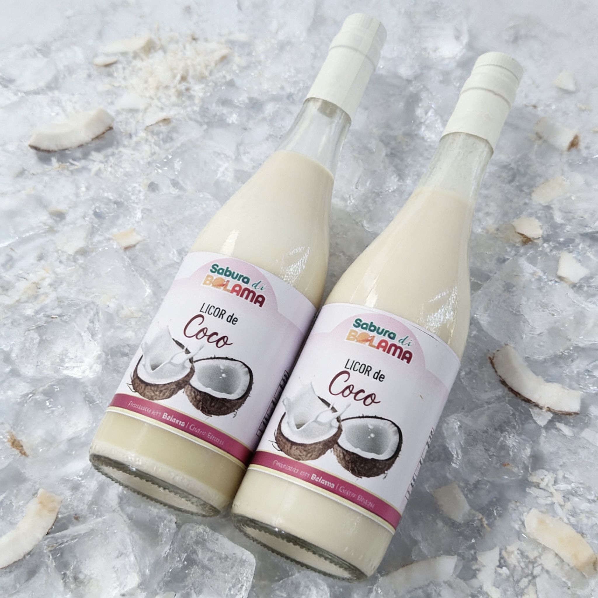 ギニアビサウ職人カシュー ココナッツ ピューレ ジュース ガラス ボトル コンデンス ミルク スピリット 0.75cl コールド ドリンク by Associacao Kabomgha