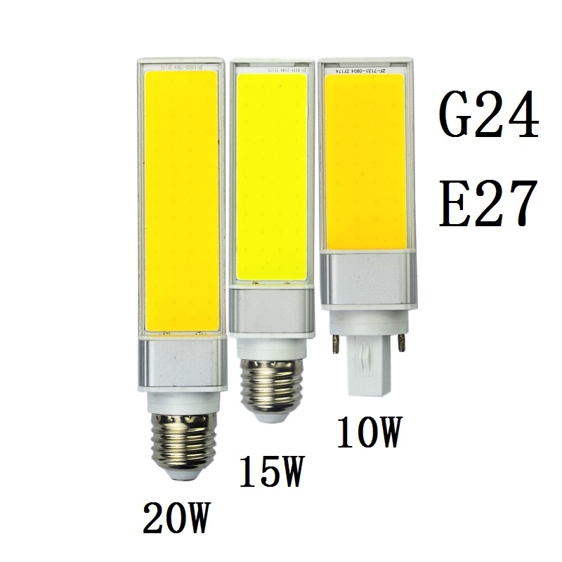 LED Bulbs 10W 15W 20W E27 G24 Corn Lamp SMD COB White Warm White Spotlight  180 Degree AC85-265V Horizontal Plug Light Lampada