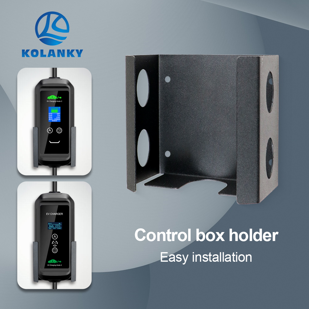 Kolanky ポータブル EV 充電器コントロールボックス アイロンホルダー EV 充電ウォールボックスホルダー 電気自動車充電器用簡単取り付け