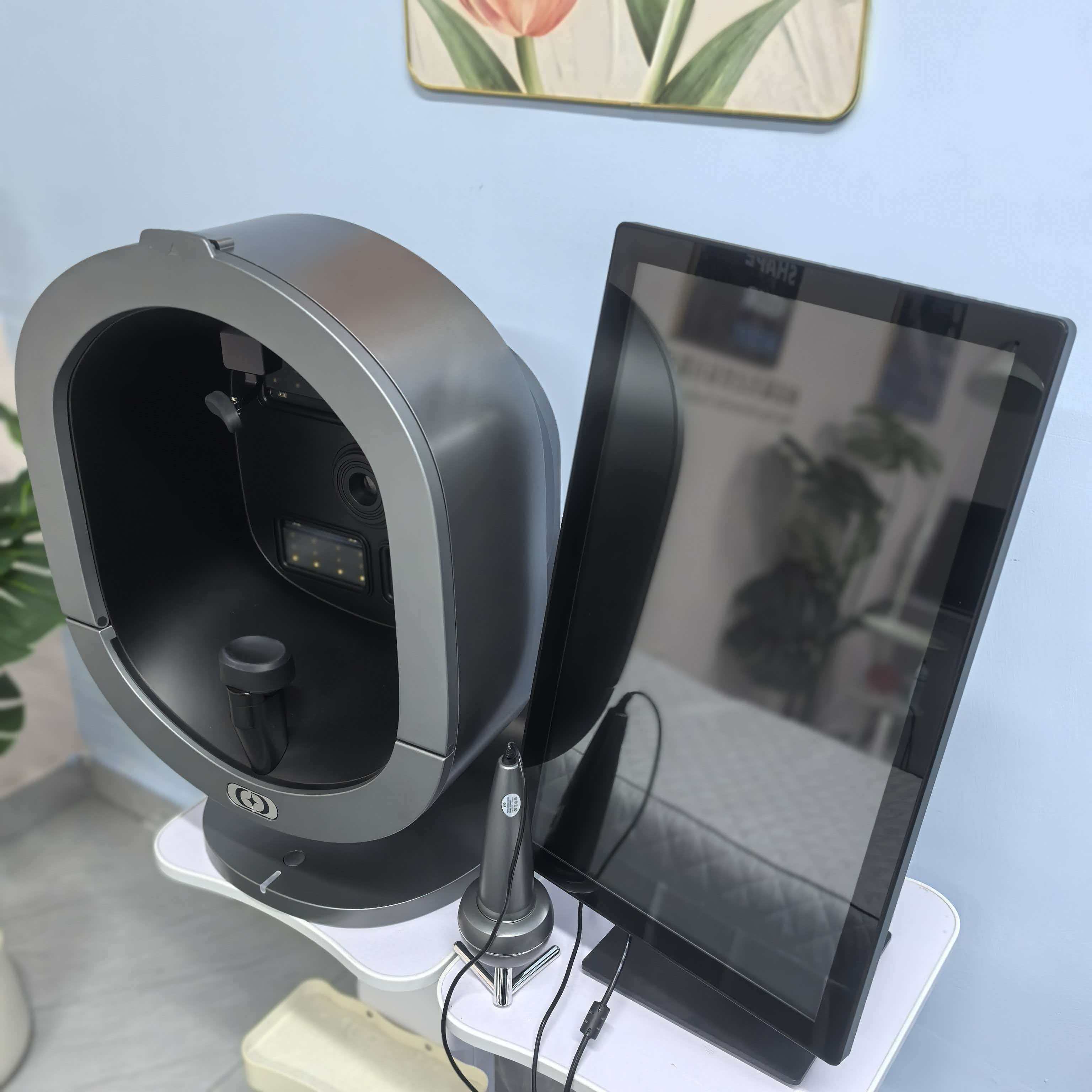 最新のスキンアナライザー AI インテリジェント画像機器検出器マジックミラー 3D デジタル顔分析機製品デスク