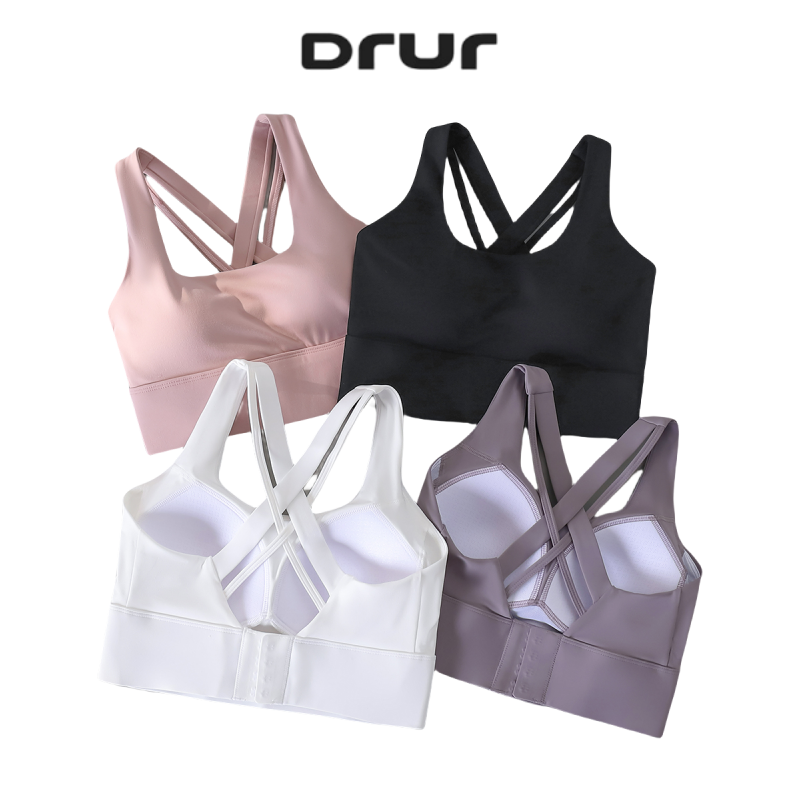 DRUR 高衝撃ヨガトップ女性のための吸湿発散性ジム服耐衝撃スポーツブラ速乾性ワークアウト Bralette アクティブウェア