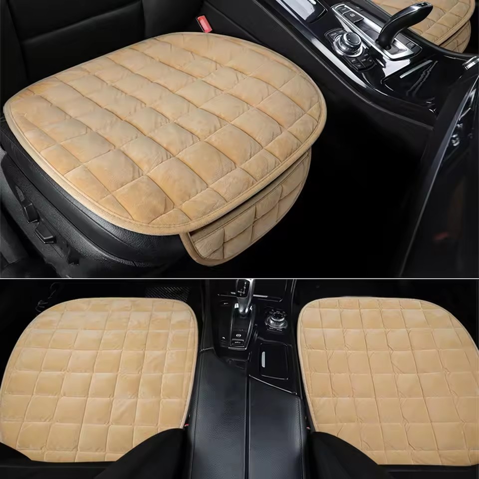 ユニバーサルカーシートクッション滑り止めフロントチェアシートカバー冬暖かい通気性シートパッド車の自動車インテリアアクセサリー